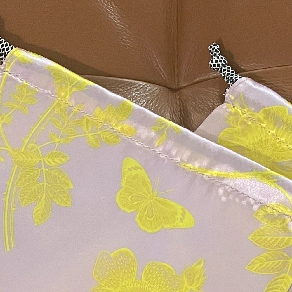 NEW Set of 2 Pink & Yellow Lace Satin Bags. Measurements in photos. - Picture 7 of 8